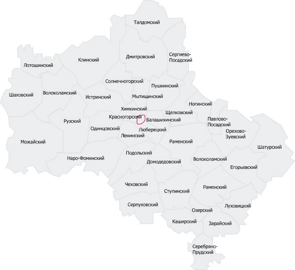 карта Московской области